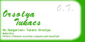 orsolya tukacs business card